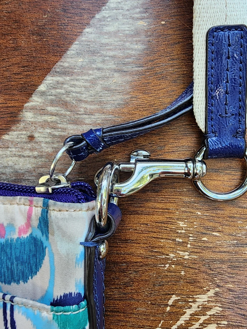 Coach SIS Ikat Scribble Swingpack Crossbody Bag Multicolor Canvas F49495